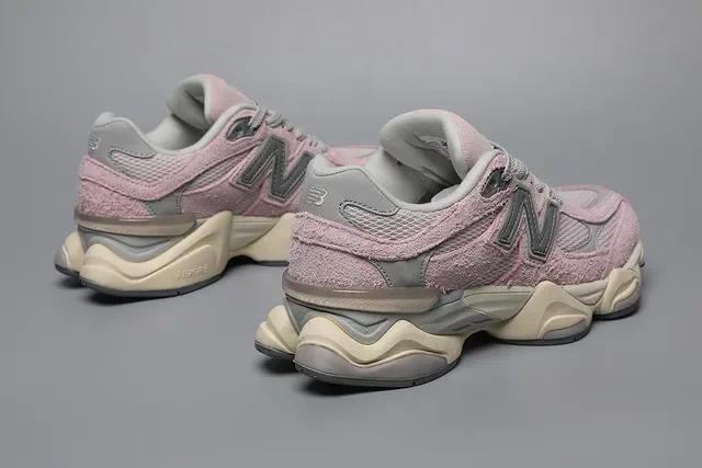 New Balance 9060 Rosa Poeira Cinza Tênis Lifestyle 3