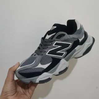 New Balance 9060 رمادي أسود أبيض حذاء رياضي سميك