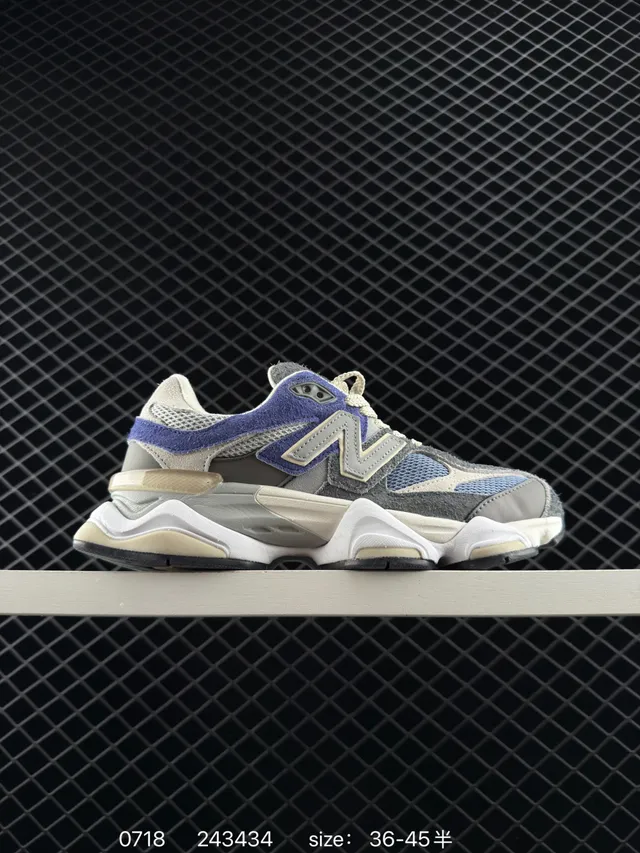 New Balance 9060 Gris Violet Chaussures Chunky 6