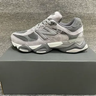 New Balance 9060 Gray Suede Mesh Lifestyle Sneakers