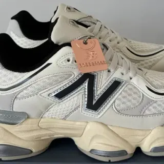 New Balance 9060 Off-White and Black Chunky Sneakers