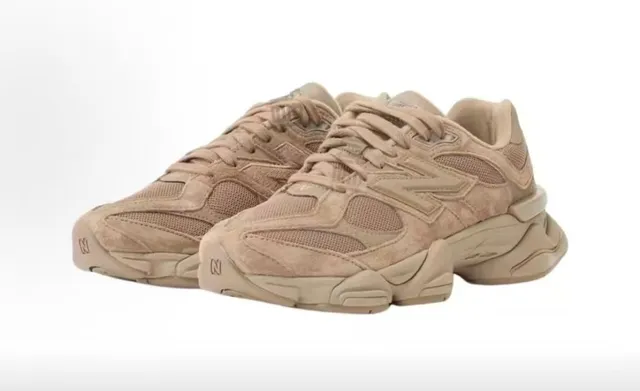New Balance Beige Monocromatique Suede Et Mesh Upper Chaussures Chunky 5
