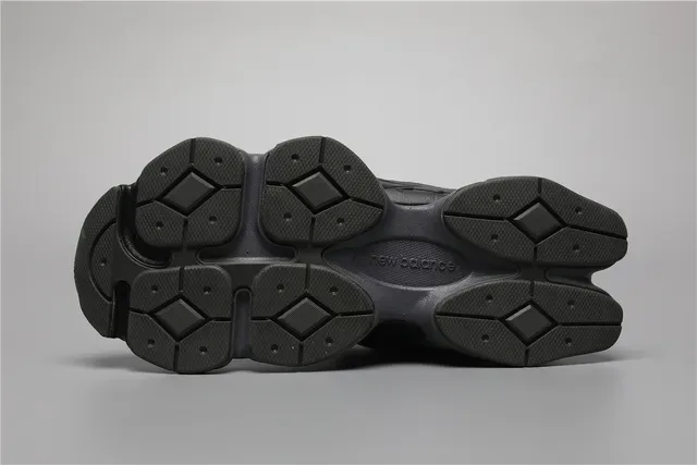 New Balance Preto Verde Exército Chunky Sculpted Midsole Malha e Couro de Camurça Superior Tênis Lifestyle 6
