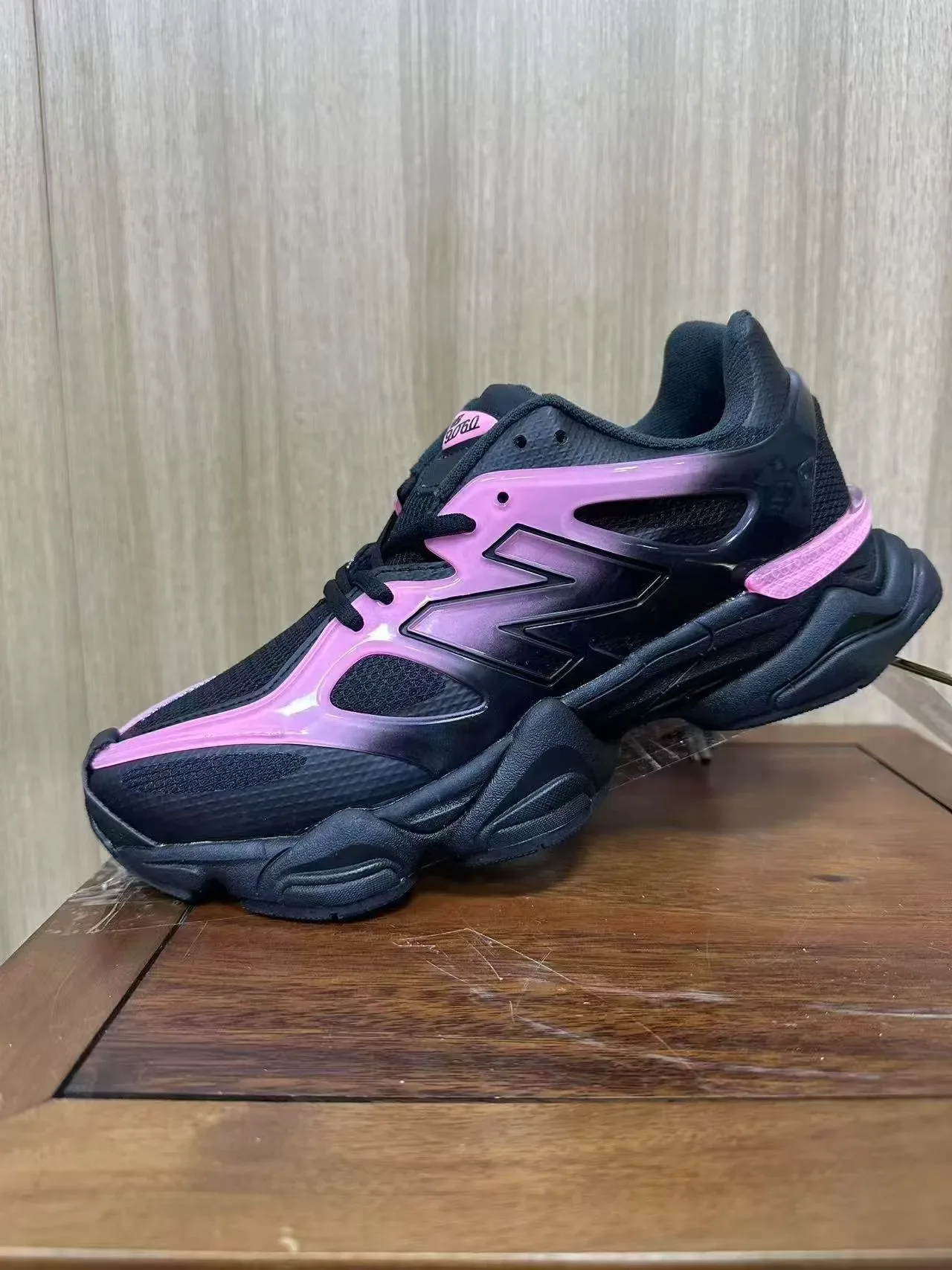New Balance Black Pink Sole Gradient Overlay Chunky Sneakers 2
