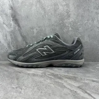New Balance Gray Black Suede Upper Stitched N Logo Lifestyle Sneakers