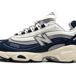 New Balance Navy White Midsole Malla Y Recubrimiento Sintético Zapatillas Chunky