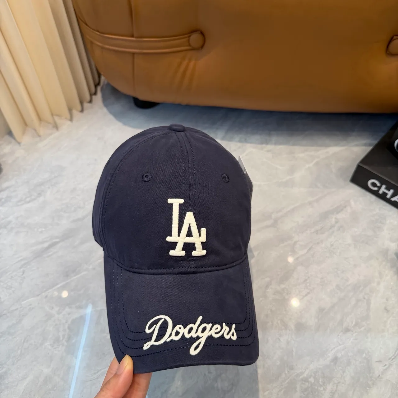 New Era Casquette de baseball Navy White structurée avec logo brodé 9