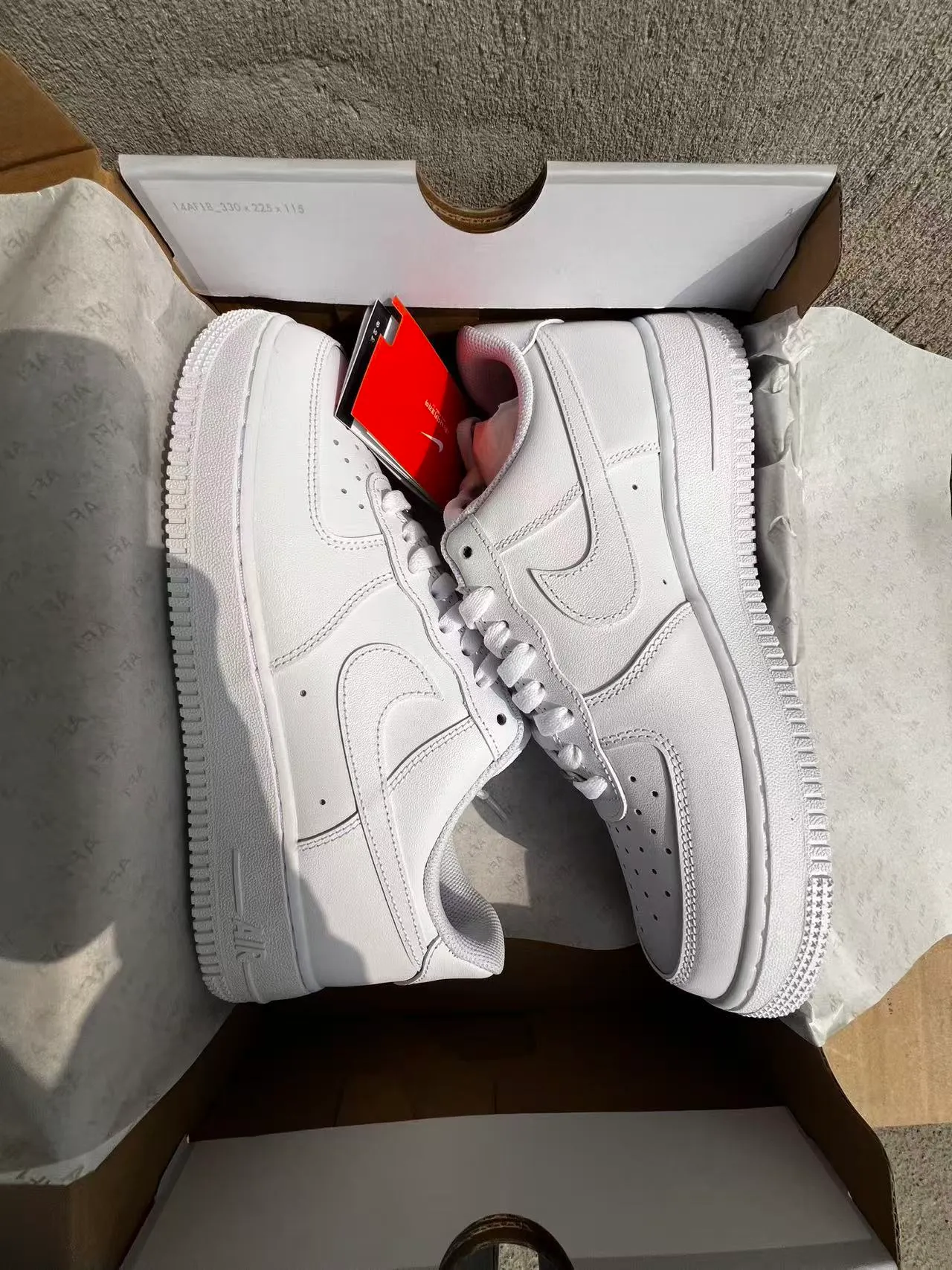 Nike Air Force 1 All-White Lifestyle Sneakers 9
