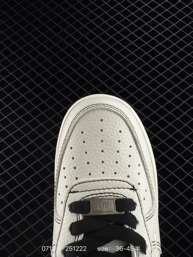 Nike Air Force 1 Balenciaga Collaboration Off-White and Black Lifestyle Sneakers 2