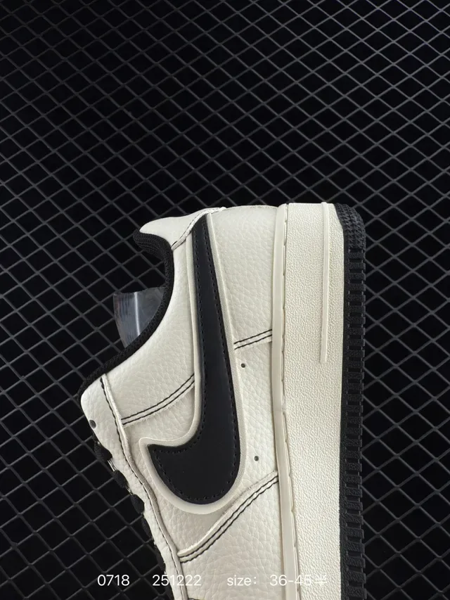 Nike Air Force 1 Balenciaga Collaboration Off-White and Black Lifestyle Sneakers 3