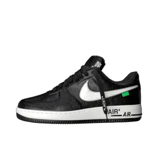 Nike Air Force 1 Black Monogram Zip-Tape Lifestyle Sneakers
