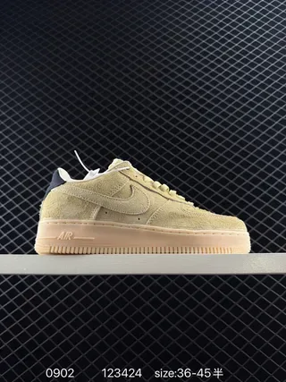 Nike Air Force 1 Low Beige Suede Lifestyle Sneakers 2