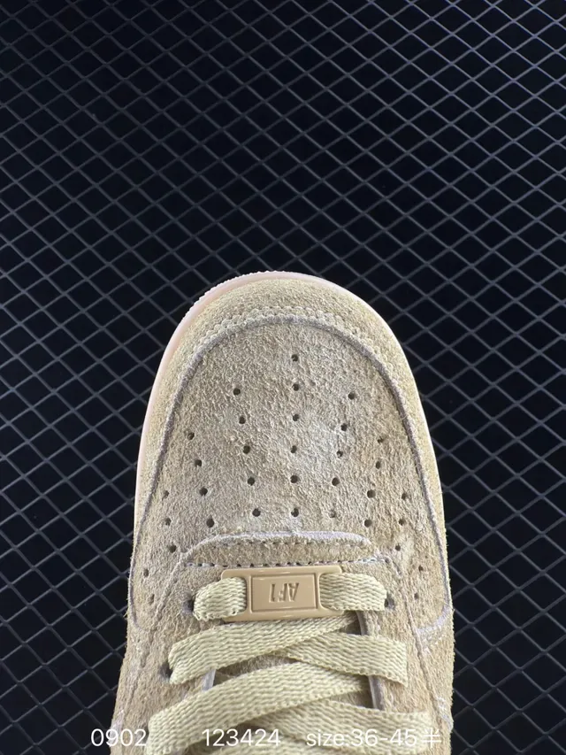 Nike Air Force 1 Low Beige Suede Lifestyle Sneakers 3