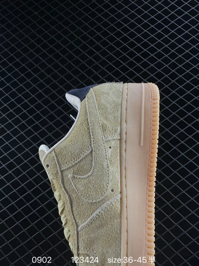 Nike Air Force 1 Low Beige Suede Lifestyle Sneakers 4
