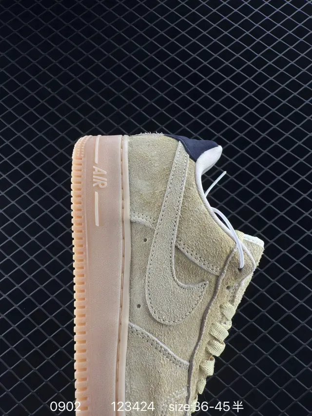 Nike Air Force 1 Low Beige Suede Lifestyle Sneakers 5