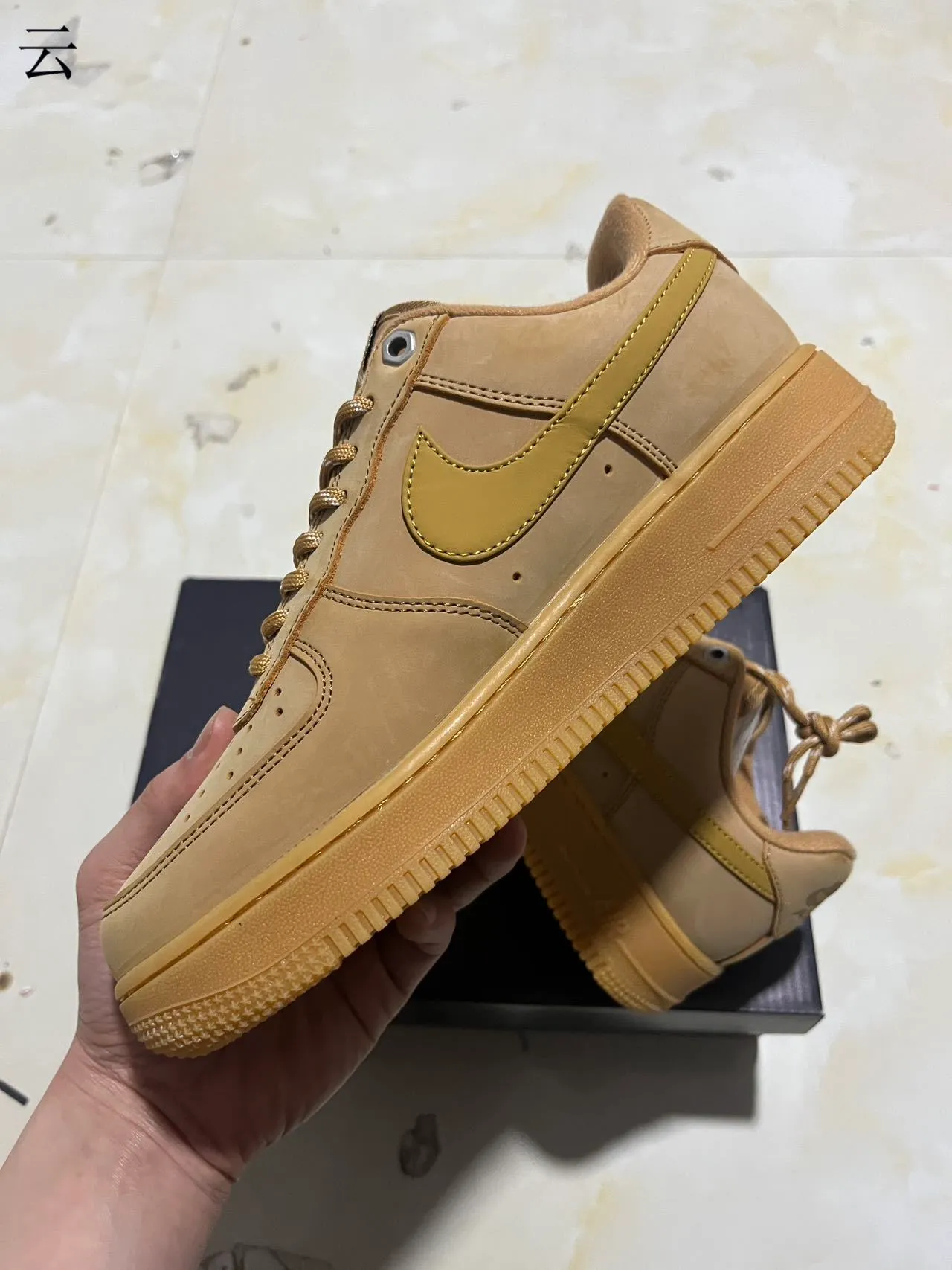 Nike Air Force 1 Monochromatic Tan Gum Lifestyle Sneakers 5