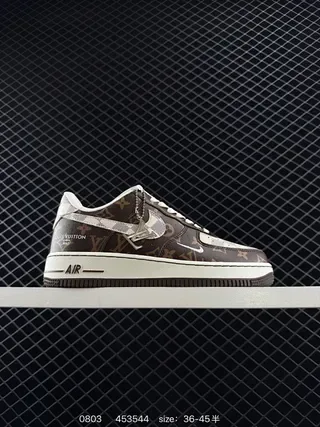 Nike Air Force 1 Monogram Print Low-Top Lifestyle Sneakers 2