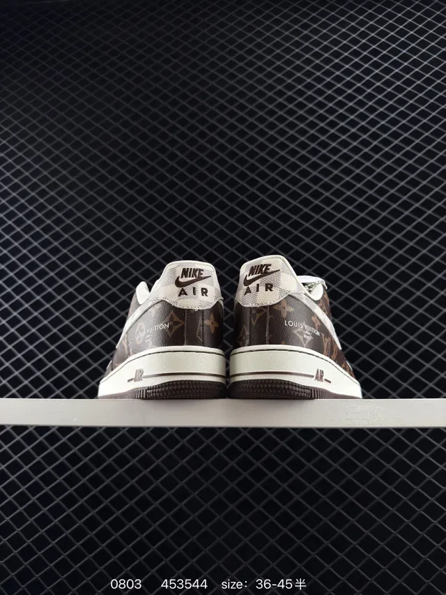 Nike Air Force 1 Monogram Print Low-Top Lifestyle Sneakers 4