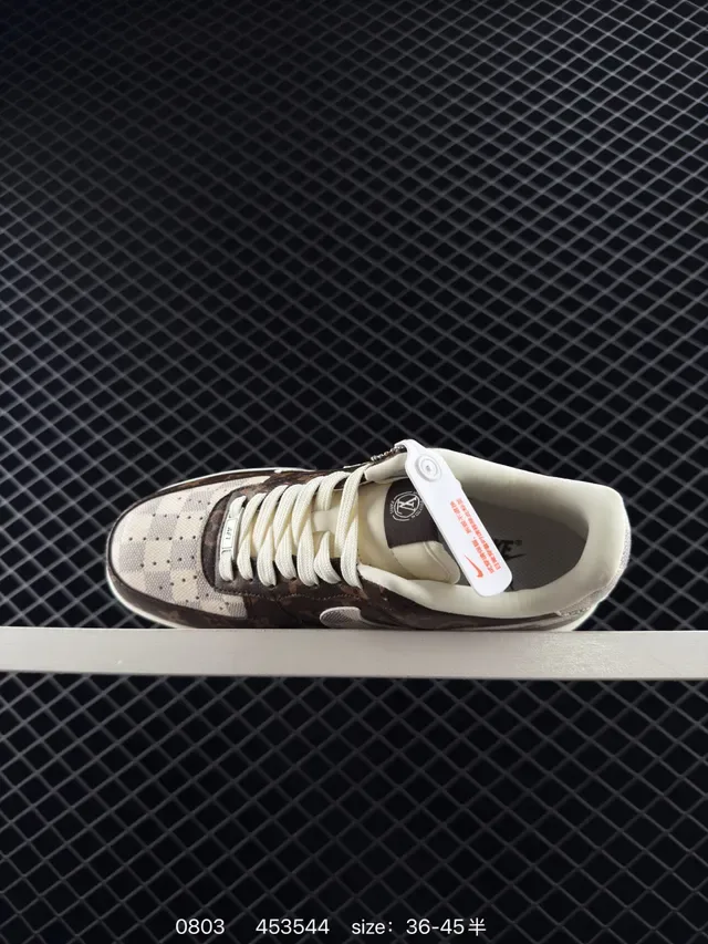 Nike Air Force 1 Monogram Print Low-Top Lifestyle Sneakers 5