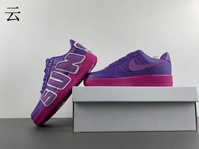 Nike Air Force 1 Purple and Pink Lifestyle Sneakers 13