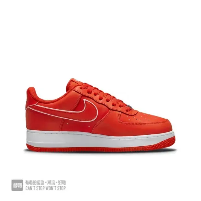 Nike Air Force 1 Red and White Lifestyle Sneakers 4