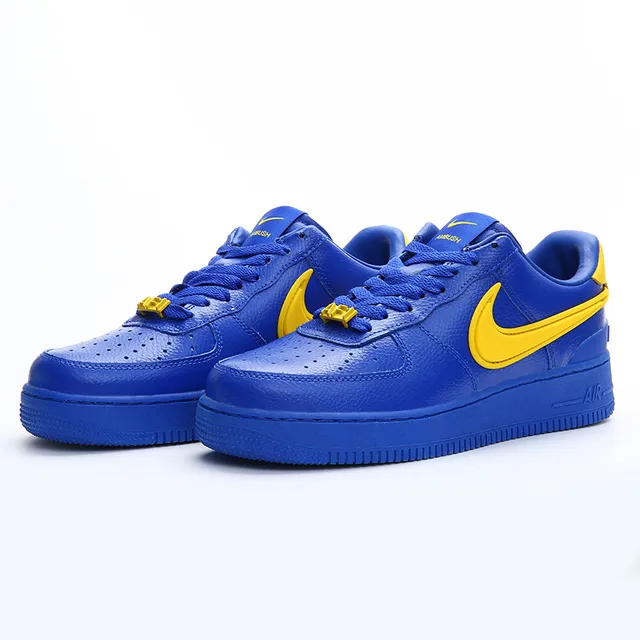 Nike Air Force 1 Royal Blue and Yellow Lifestyle Sneakers 9