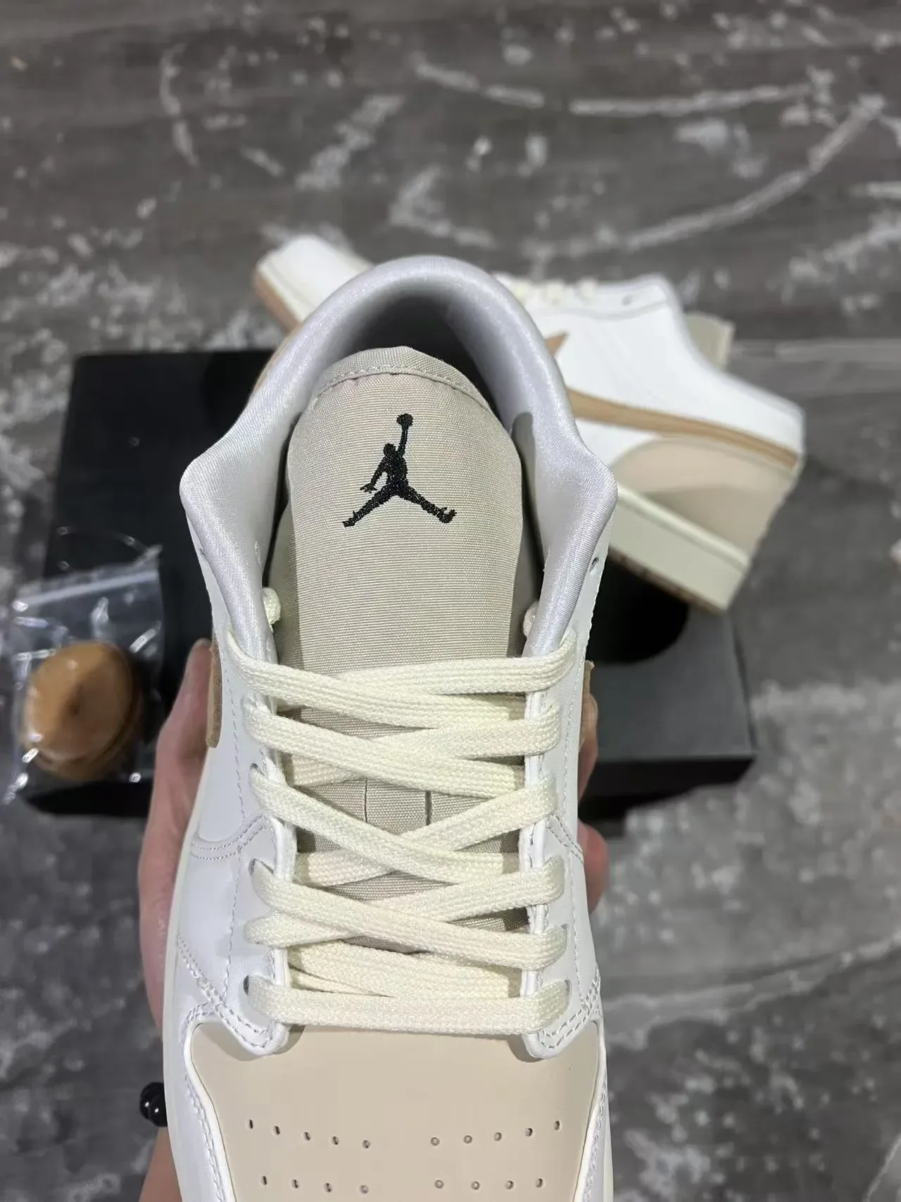 Nike Air Force 1 White and Beige Lifestyle Sneakers 4
