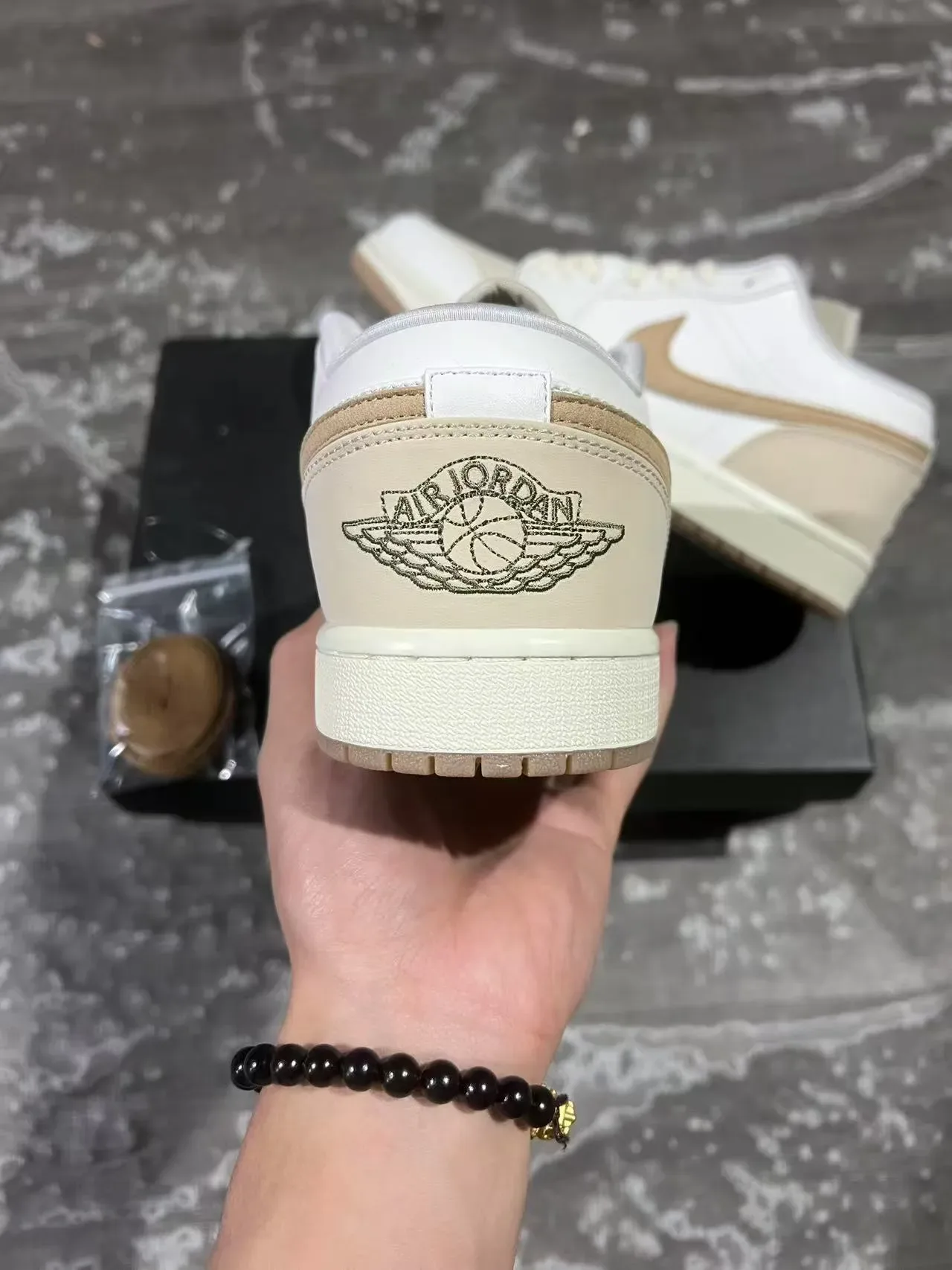 Nike Air Force 1 White and Beige Lifestyle Sneakers 8