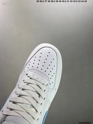 Nike Air Force 1 White and Light Blue Lifestyle Sneakers 6