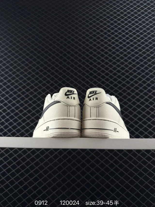 Nike Air Force 1 White and Navy Blue Lifestyle Sneakers 3