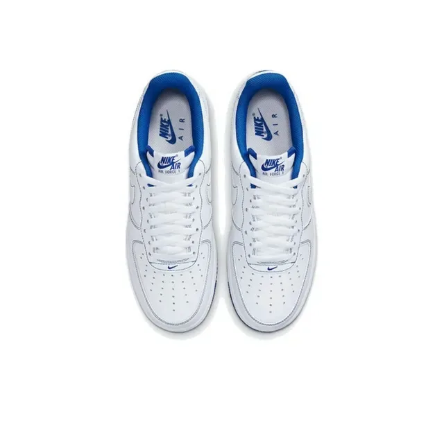 Nike Air Force 1 Blanc et Bleu Royal Sneakers Lifestyle 3