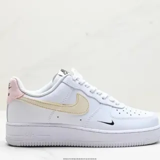 Nike Air Force 1 White Beige Pink Lifestyle Sneakers