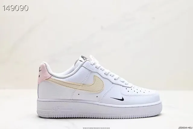 Nike Air Force 1 White Beige Pink Lifestyle Sneakers 2