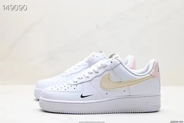 Nike Air Force 1 White Beige Pink Lifestyle Sneakers 5