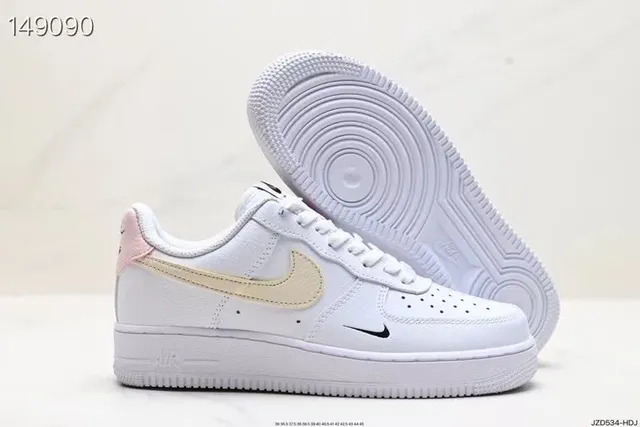 Nike Air Force 1 White Beige Pink Lifestyle Sneakers 7