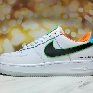 Nike Air Force 1 White Black Neon Green Orange Cyan Lifestyle Sneakers