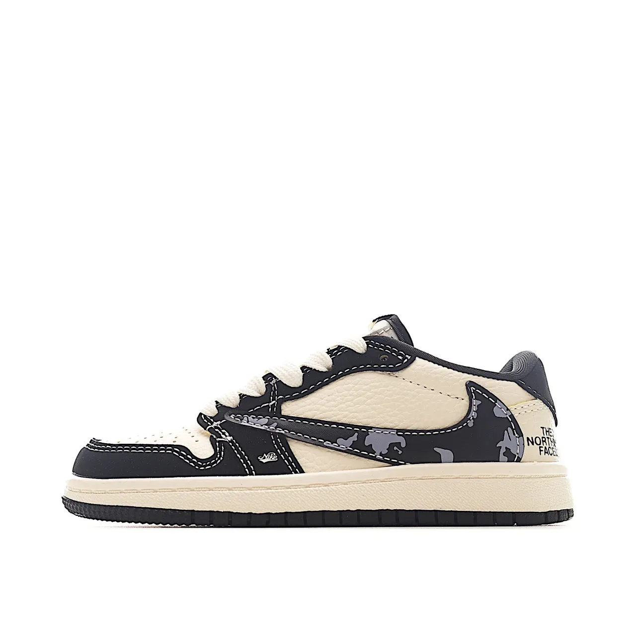 Nike Air Jordan 1 Low Black Light Blue Lifestyle Sneakers 21