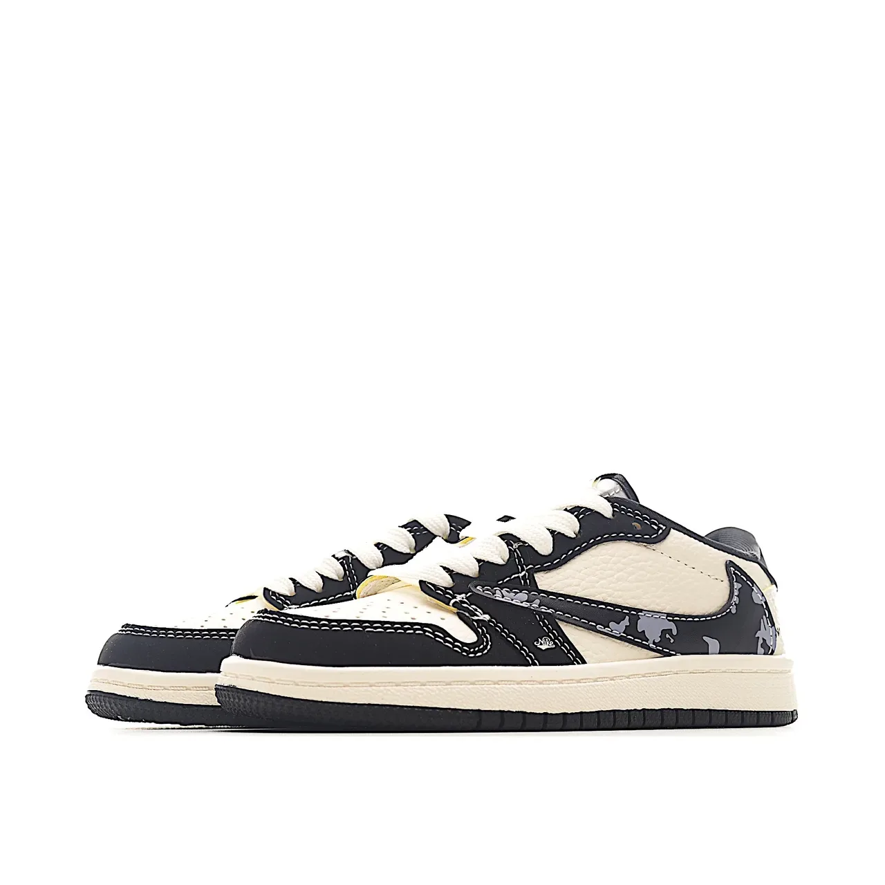 Nike Air Jordan 1 Low Black Light Blue Lifestyle Sneakers 23