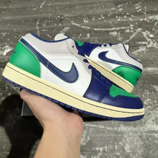 Nike Air Jordan 1 Low Color-Blocked Lifestyle Sneakers