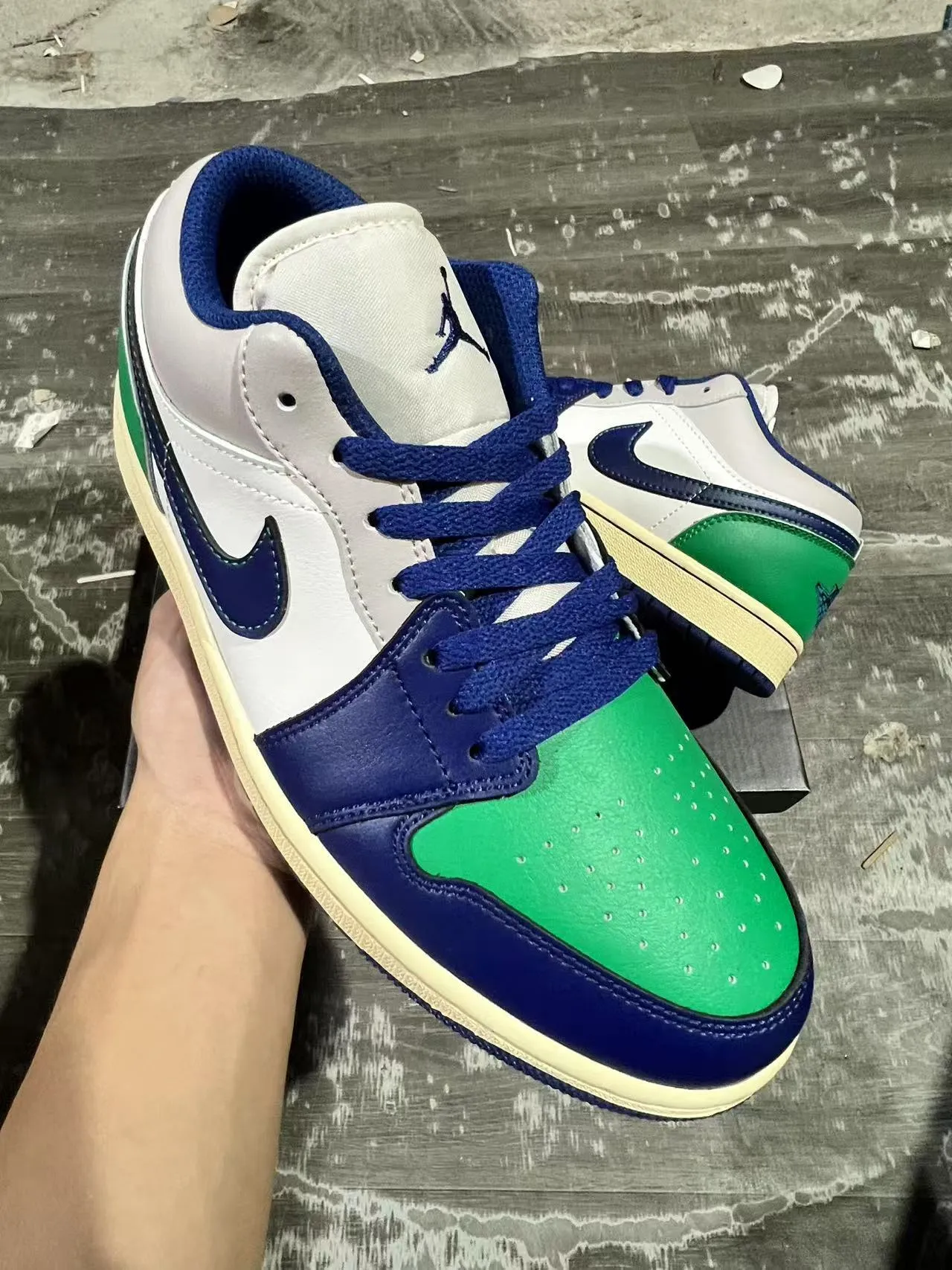 Nike Air Jordan 1 Low Color-Blocked Lifestyle Sneakers 2