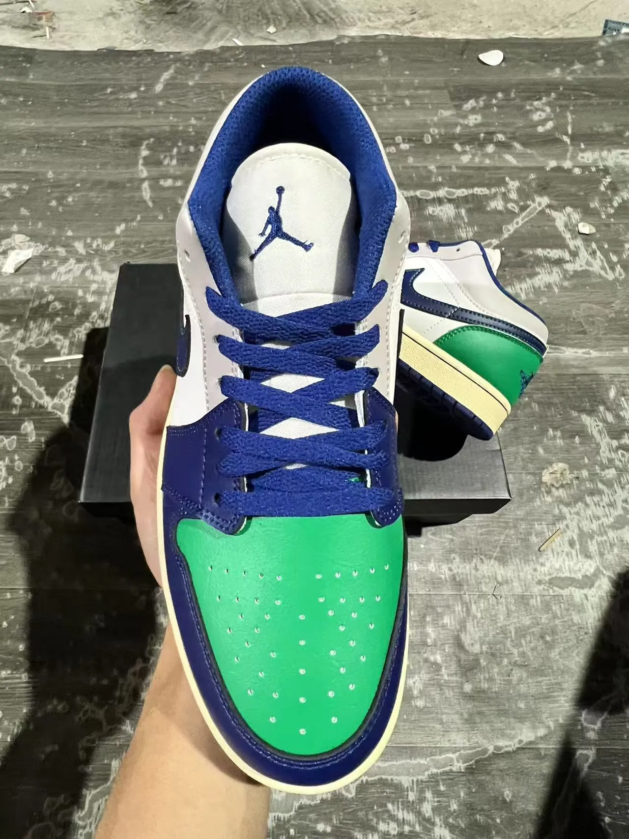 Nike Air Jordan 1 Low Color-Blocked Lifestyle Sneakers 3