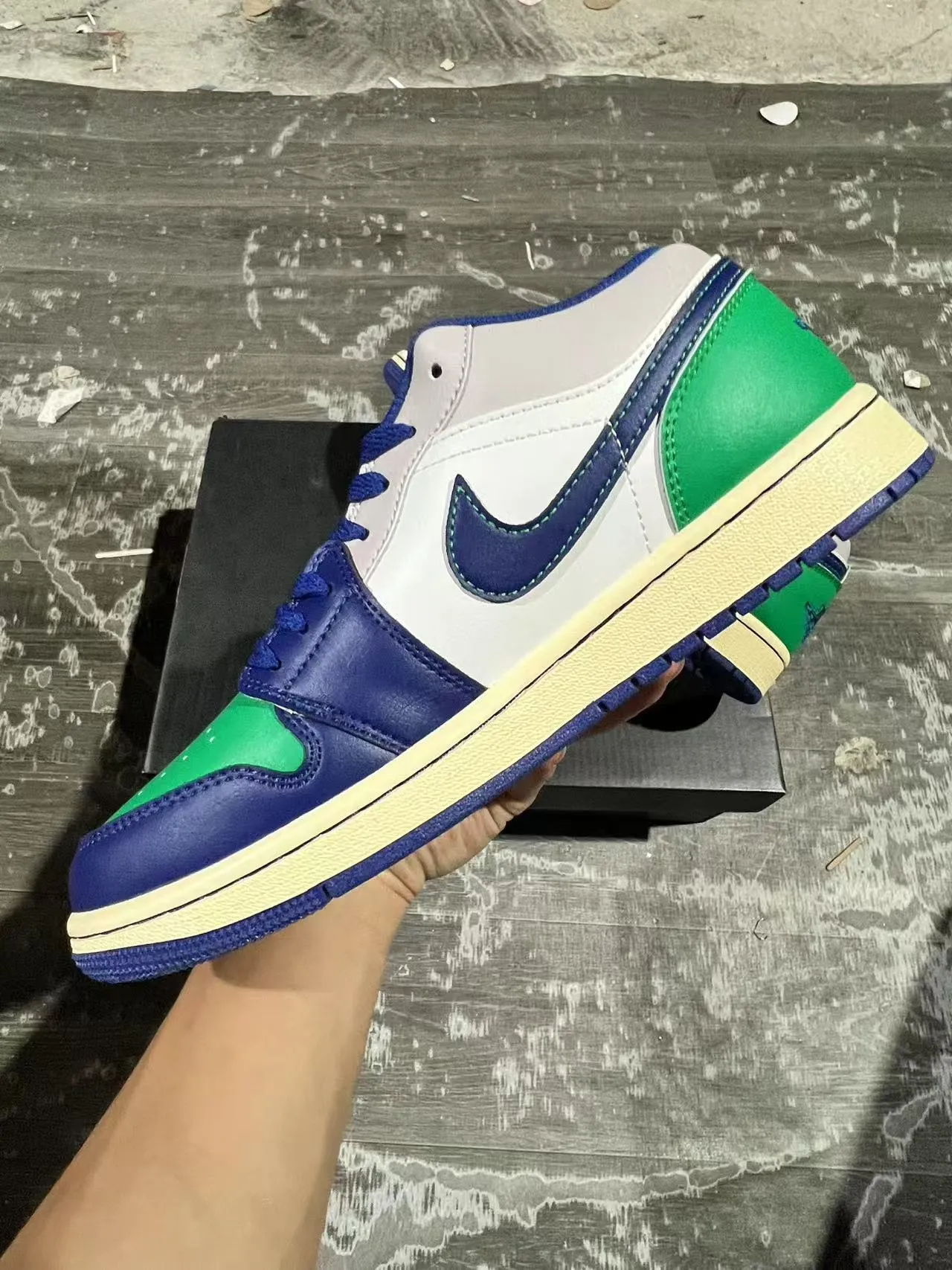 Nike Air Jordan 1 Low Color-Blocked Lifestyle Sneakers 5