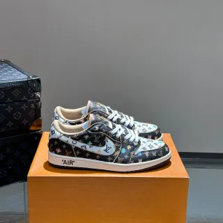 Nike Air Jordan 1 Low Monogram Print Lifestyle Sneakers