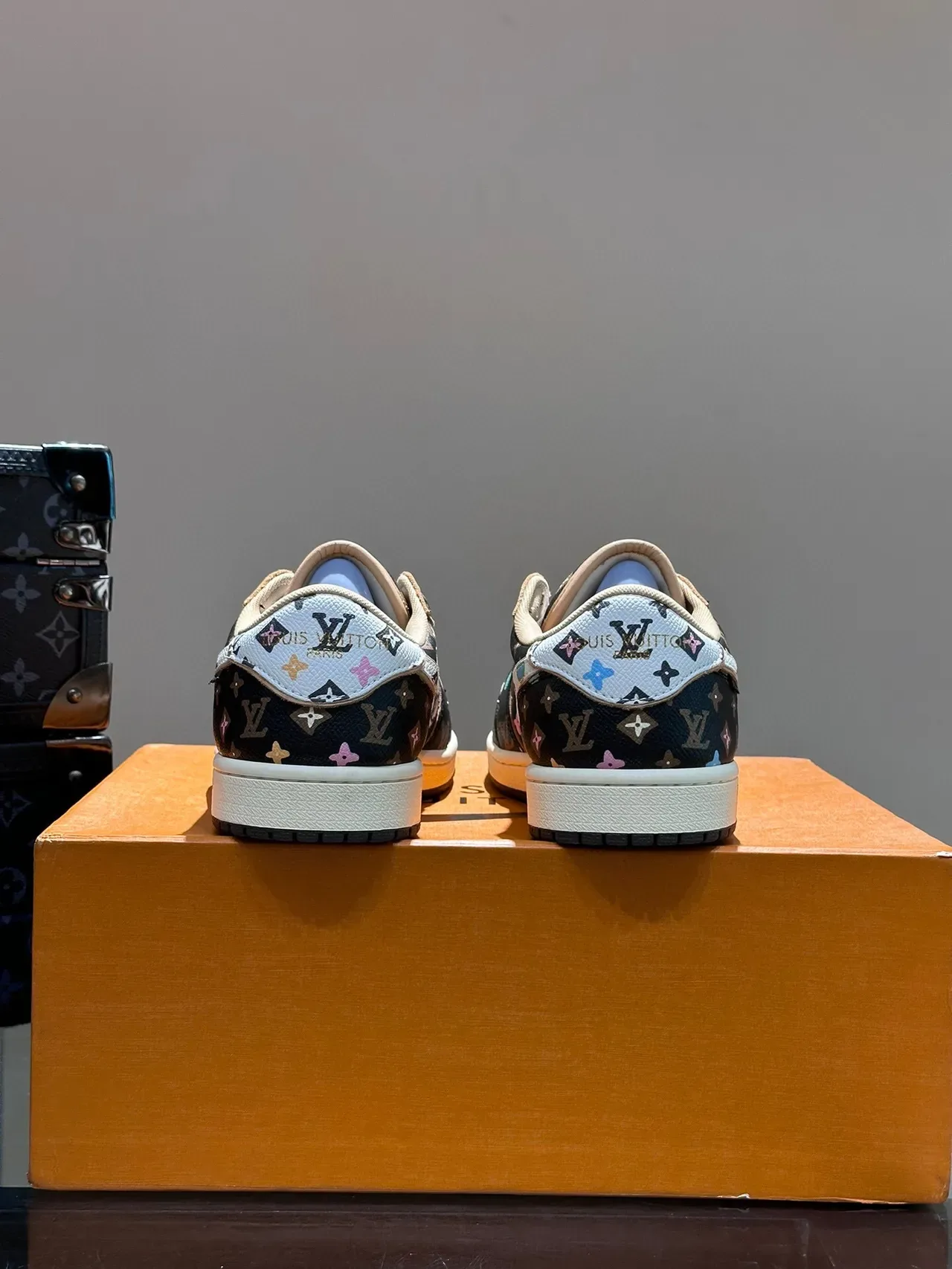 Nike Air Jordan 1 Low Monogram Print Lifestyle Sneakers 8