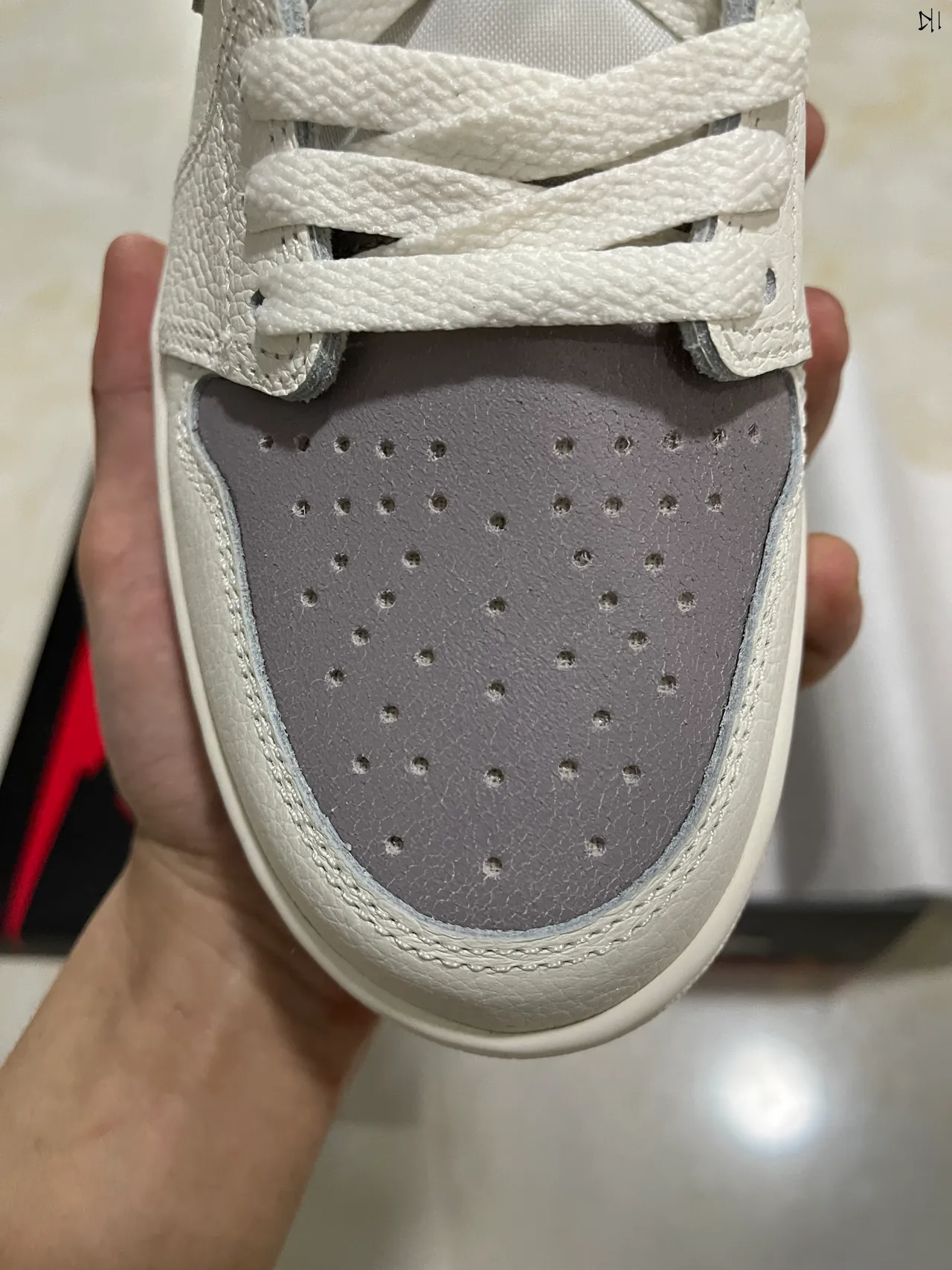 Nike Air Jordan 1 Low Off-White and Gray Lifestyle Sneakers 3