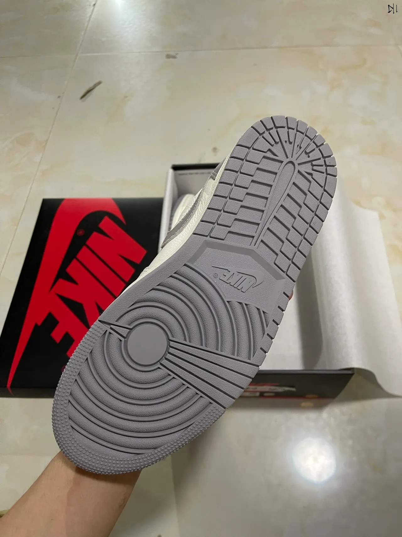 Nike Air Jordan 1 Low Off-White and Gray Lifestyle Sneakers 5