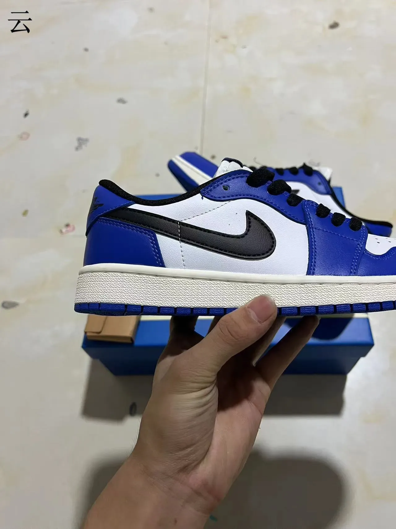 Nike Air Jordan 1 Low Bleu Royal Blanc Noir Chaussures Lifestyle 7