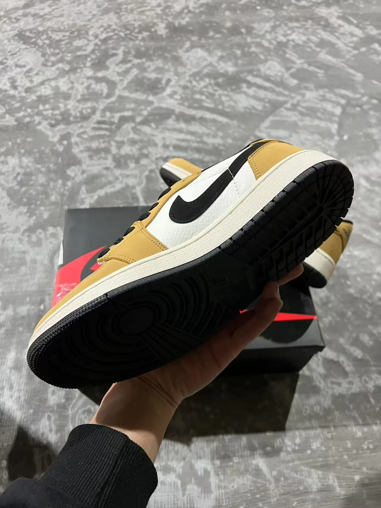 Nike Air Jordan 1 Low Tan and White Lifestyle Sneakers 6