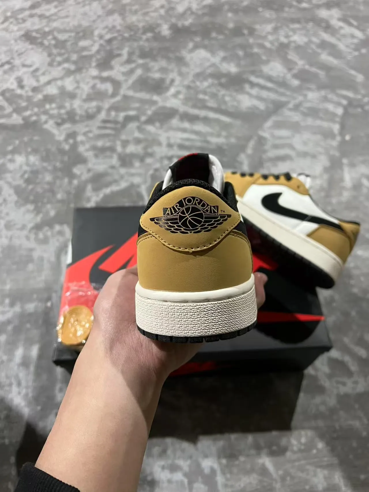 Nike Air Jordan 1 Low Tan and White Lifestyle Sneakers 8