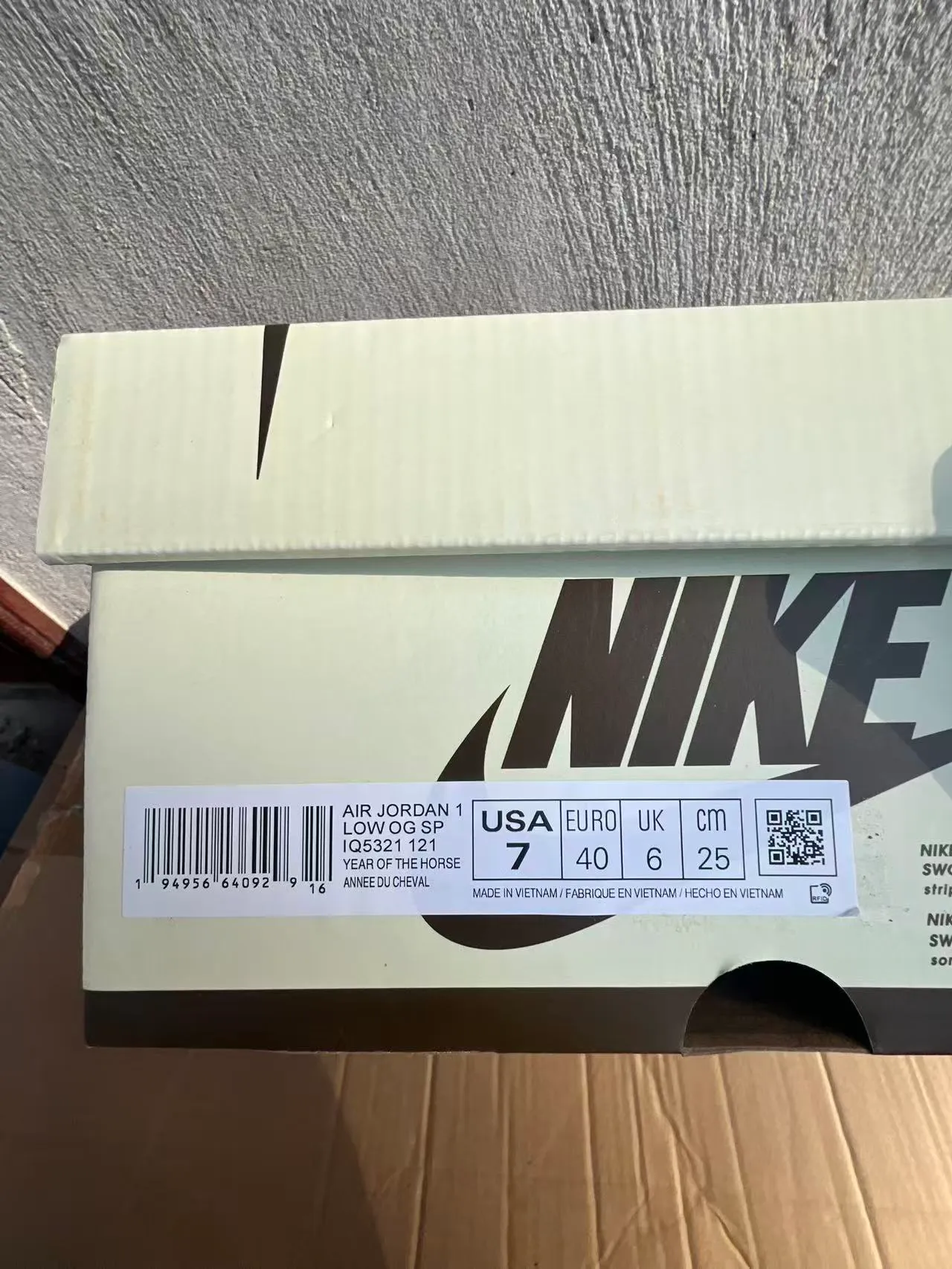 Nike Air Jordan 1 Low White Brown Cowhide Lifestyle Sneakers 10
